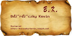 Böröczky Kevin névjegykártya