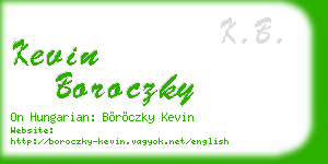 kevin boroczky business card