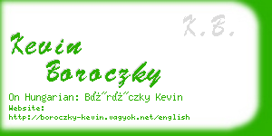 kevin boroczky business card